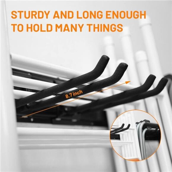 Garage Storage Organization Wall Mount, Garden Tool Rack Organizer Heavy Duty - Picture 3 of 7